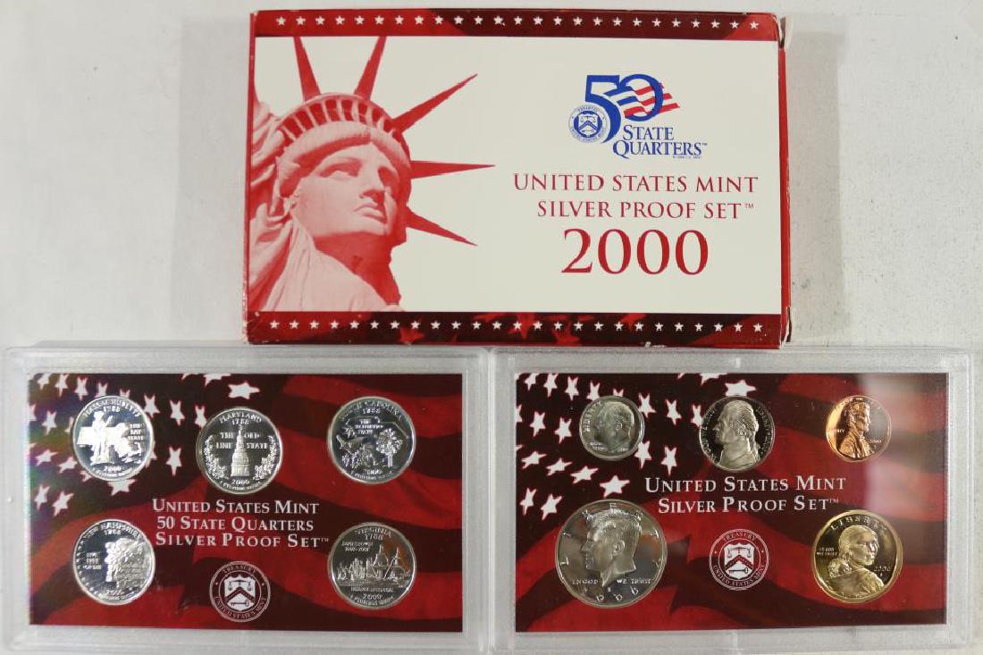2000 US SILVER PROOF SET (WITH BOX) (1 of 2)
