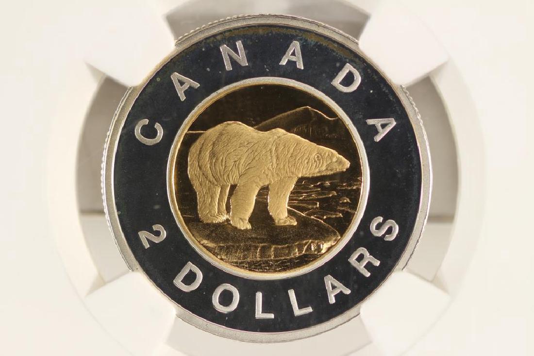 2003 GILT CANADA SILVER $2 NGC PF68 ULTRA CAMEO: You must call or email us your credit card directly. Our phone number is 1-763-862-8302 and our email is bidalotauction@aol.com. Thanks.