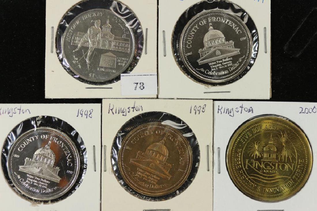 1980,97,98,98 & 2000 CANADA KINGSTON TRADE DOLLARS: You must call or email us your credit card directly. Our phone number is 1-763-862-8302 and our email is bidalotauction@aol.com. Thanks.