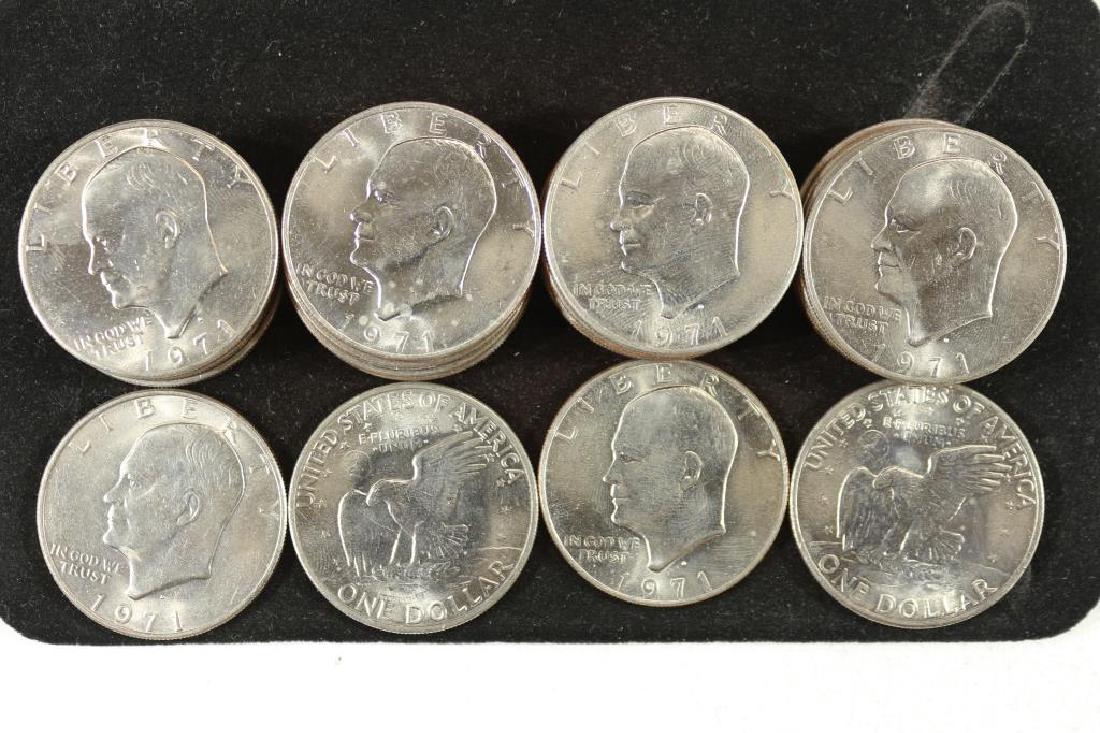 24-1971-D IKE DOLLARS UNC: You must call or email us your credit card directly. Our phone number is 1-763-862-8302 and our email is bidalotauction@aol.com. Thanks.