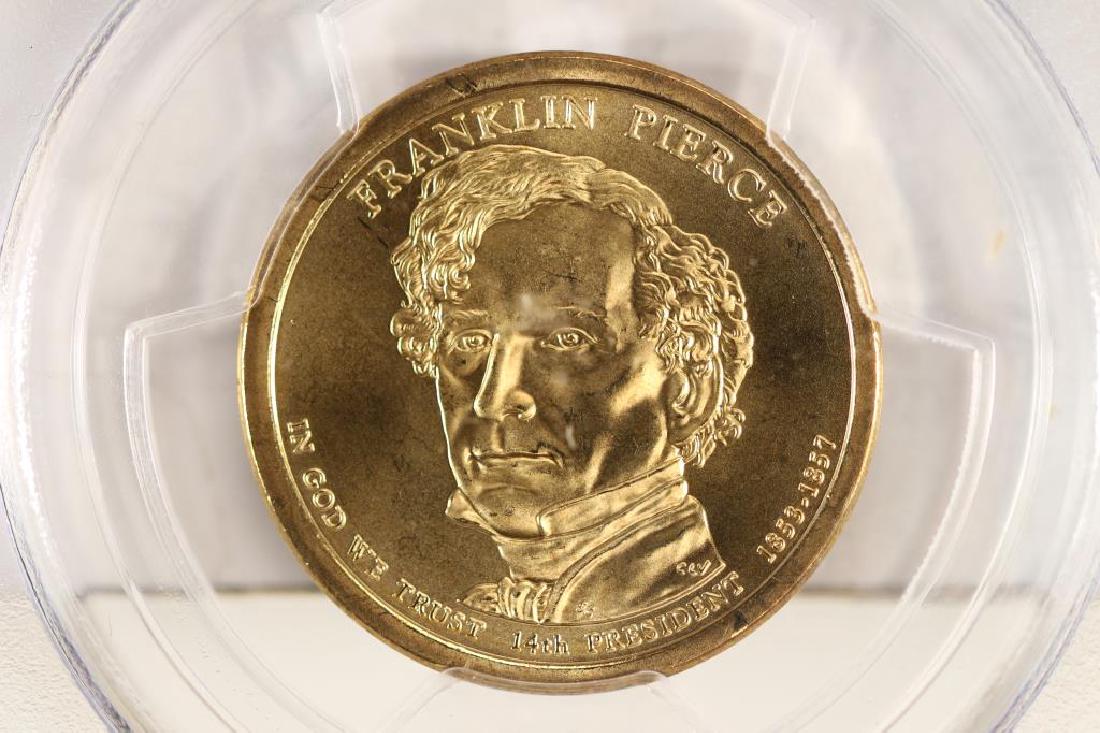 2010-D PIERCE DOLLAR PCGS SP68 POS. B SATIN FINISH: You must call or email us your credit card directly. Our phone number is 1-763-862-8302 and our email is bidalotauction@aol.com. Thanks.