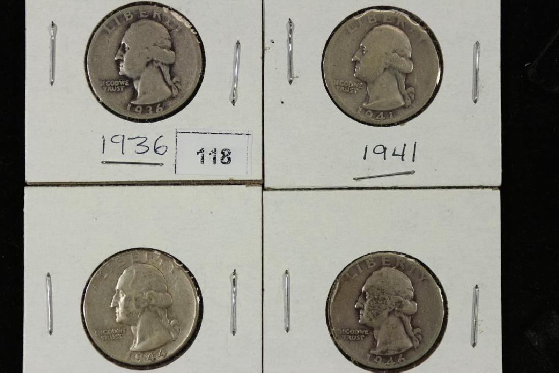 1936,41,44 & 46-D WASHINGTON SILVER QUARTERS: You must call or email us your credit card directly. Our phone number is 1-763-862-8302 and our email is bidalotauction@aol.com. Thanks.