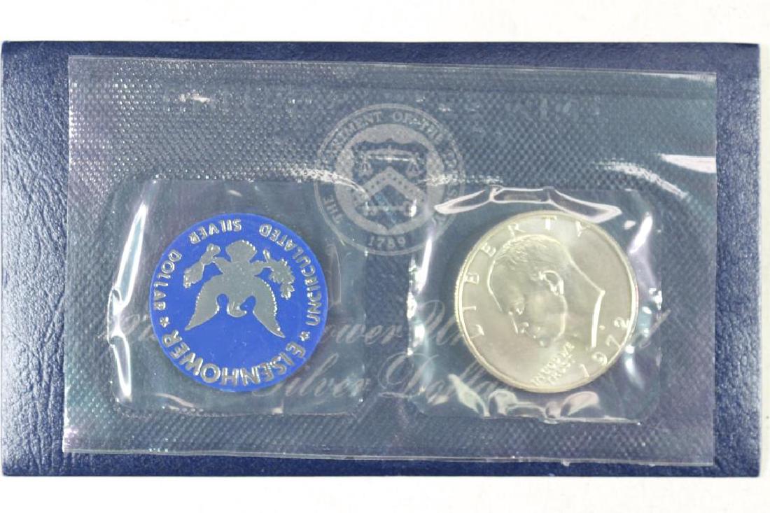 1972-S  IKE SILVER DOLLAR UNCIRCULATED (BLUE PACK) (1 of 2)