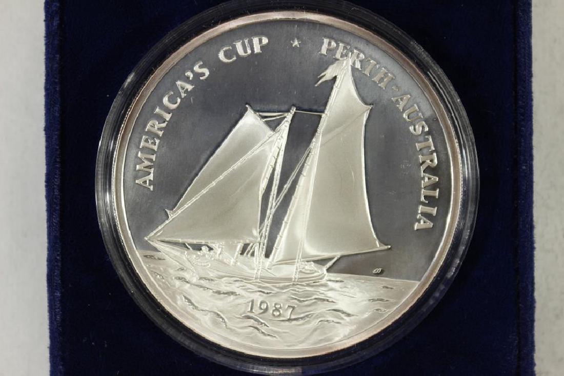 1987 SAMOA $25 5 TROY OZ. .999 SILVER PROOF COIN (1 of 3)