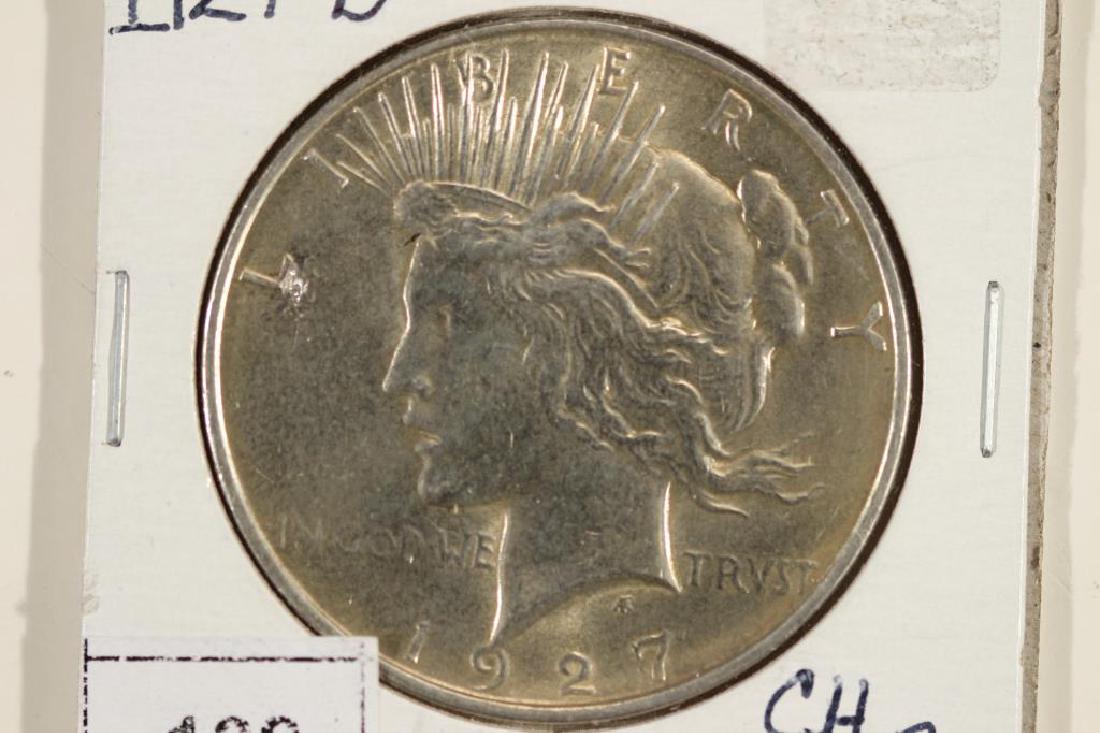1927-D PEACE SILVER DOLLAR BU: You must call or email us your credit card directly. Our phone number is 1-763-862-8302 and our email is bidalotauction@aol.com. Thanks.