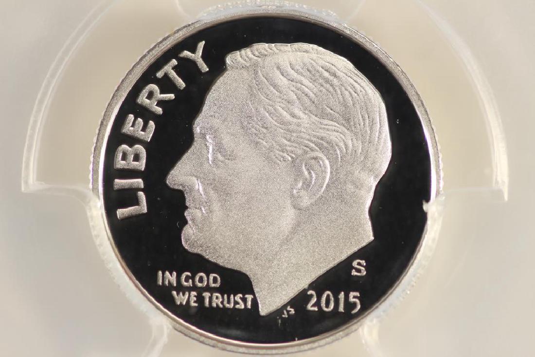 2015-S SILVER ROOSEVELT DIME PCGS PR70 DCAM (1 of 3)