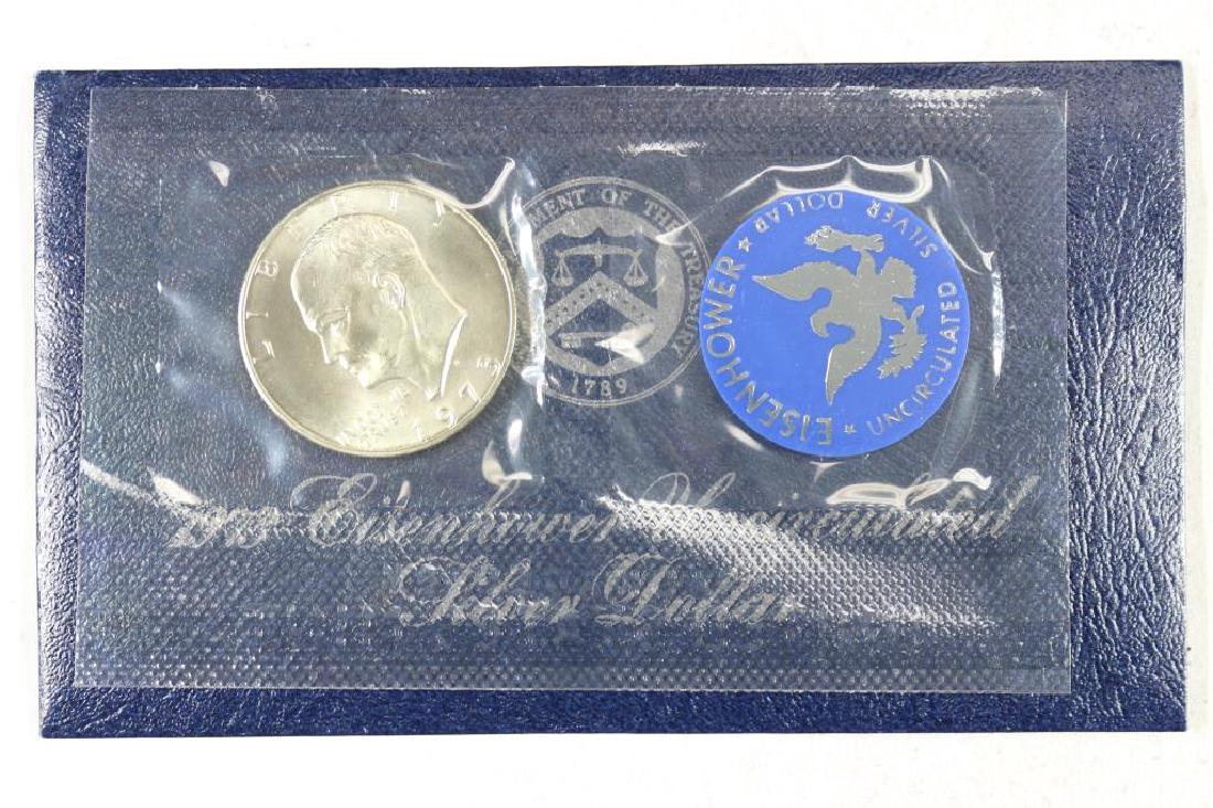 1973-S  IKE SILVER DOLLAR UNCIRCULATED (BLUE PACK) (1 of 2)