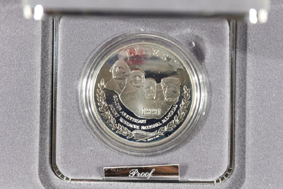 1991-S MT. RUSHMORE PROOF SILVER DOLLAR (1 of 3)