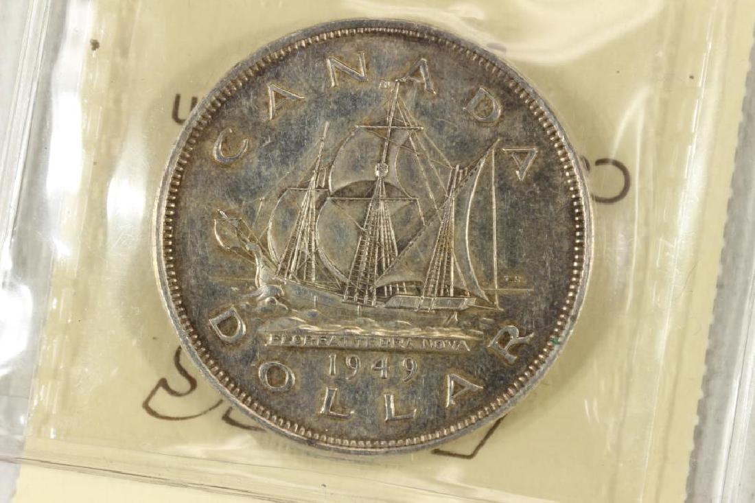 1949 CANADA SILVER DOLLAR ICCS AU50 (1 of 3)