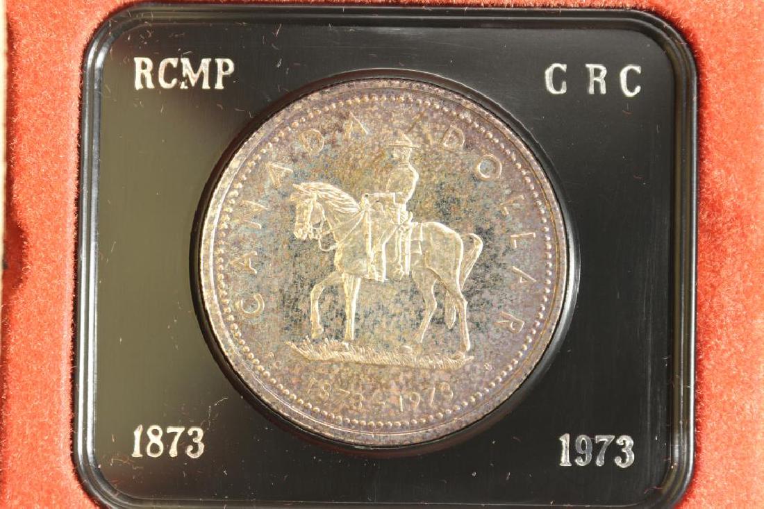 1973 CANADA RCMP SILVER DOLLAR TONED PROOF (1 of 3)