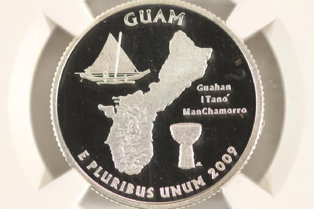 2009-S SILVER GUAM QUARTER NGC PF70 ULTRA CAMEO: You must call or email us your credit card directly. Our phone number is 1-763-862-8302 and our email is bidalotauction@aol.com. Thanks.
