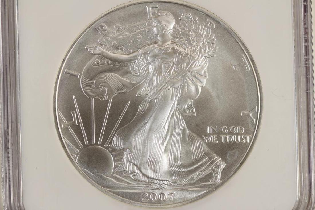 2007 AMERICAN SILVER EAGLE NGC MS69 (1 of 3)