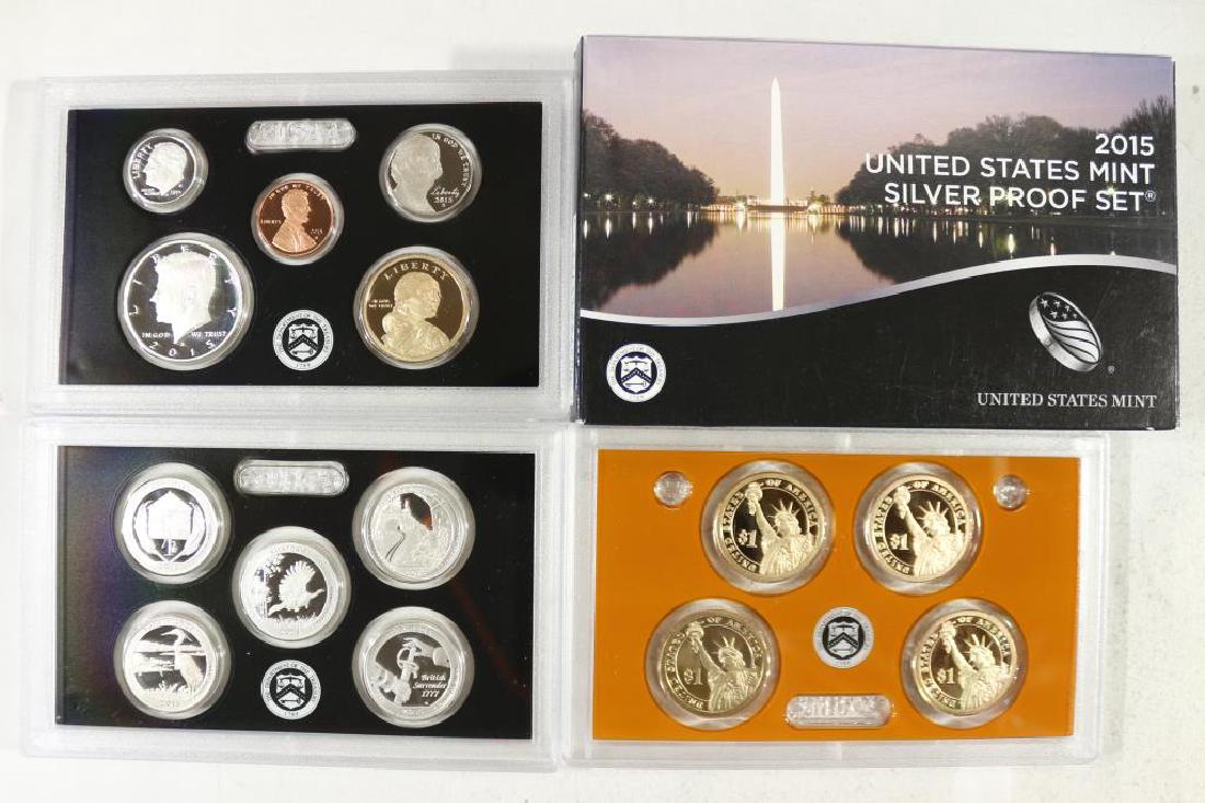2015 US SILVER PROOF SET (WITH BOX) 14 PIECES (1 of 2)