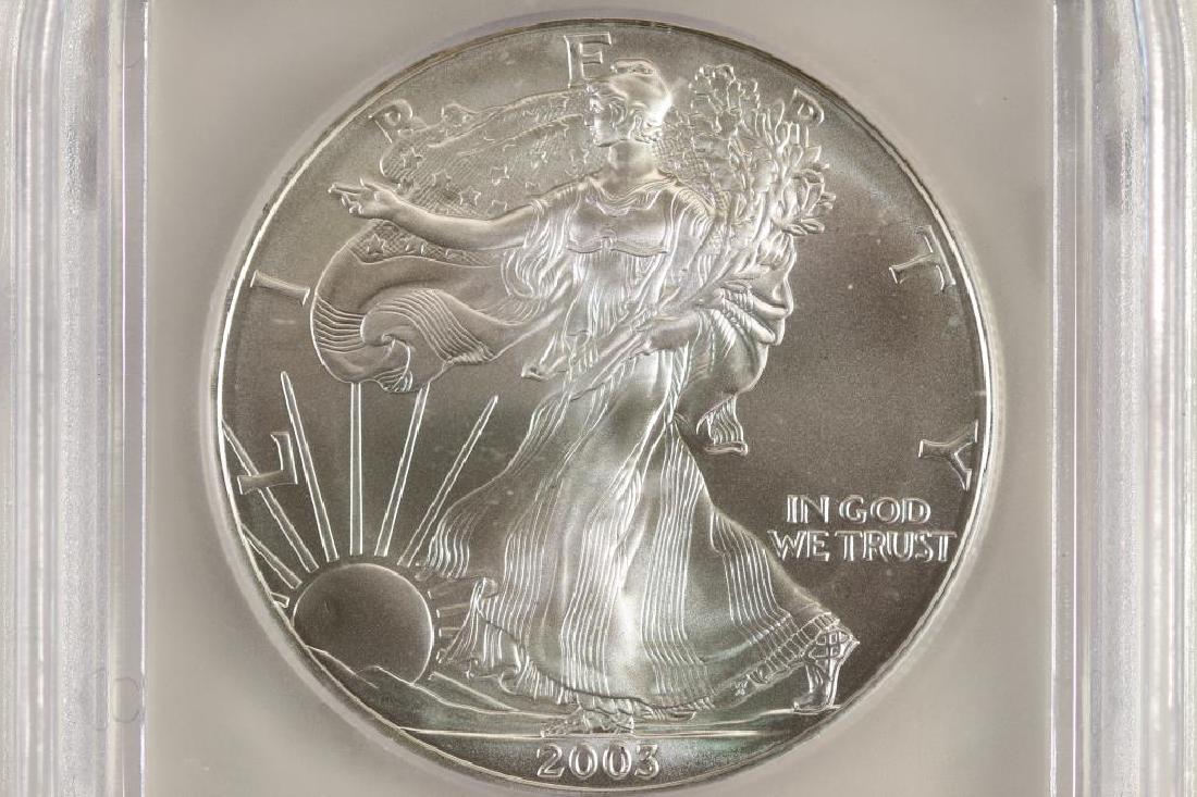 2003 AMERICAN SILVER EAGLE ICG MS70 (1 of 3)