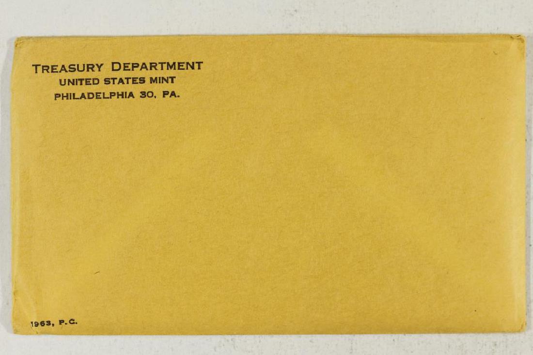1963 US SILVER PROOF SET (WITH ENVELOPE) SEALED (1 of 2)