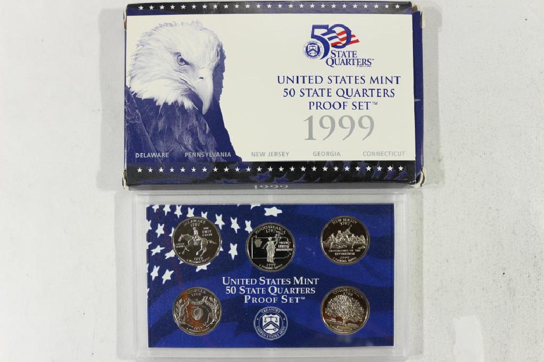 1999 US 50 STATE QUARTERS PROOF SET WITH BOX (1 of 2)