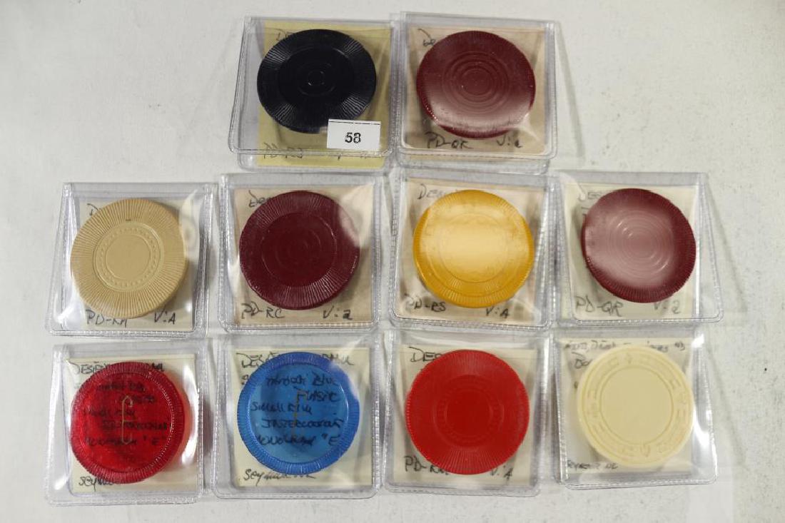 10 ASSORTED VINTAGE POKER CHIPS (1 of 1)