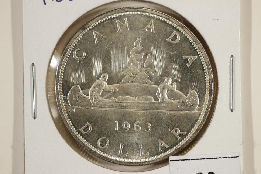 1963 CANADA SILVER DOLLAR UNC (1 of 2)