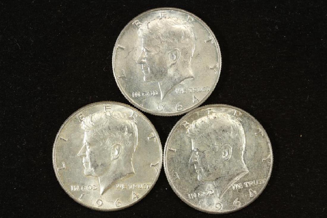 3-90% SILVER 1964 KENNEDY HALF DOLLARS: You must call or email us your credit card directly. Our phone number is 1-763-862-8302 and our email is bidalotauction@aol.com. Thanks.