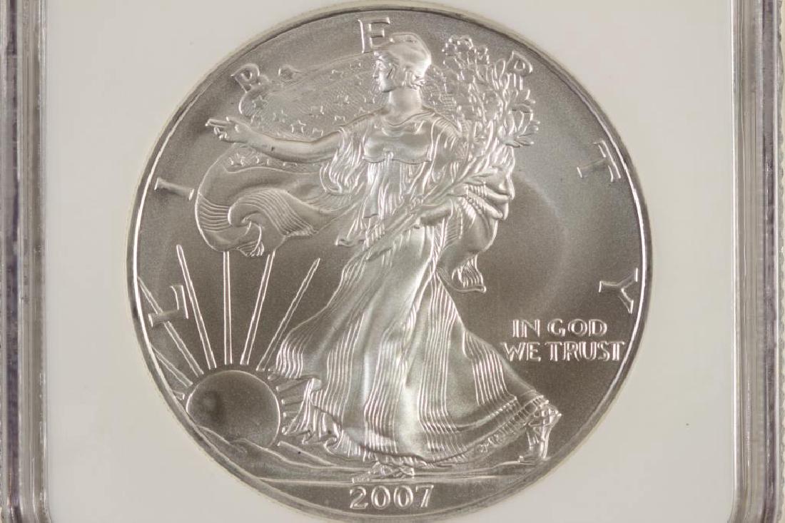 2007 AMERICAN SILVER EAGLE NGC MS69 (1 of 3)