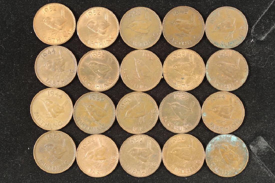20 ASSORTED 1944-1953 GREAT BRITAIN FARTHINGS: You must call or email us your credit card directly. Our phone number is 1-763-862-8302 and our email is bidalotauction@aol.com. Thanks.