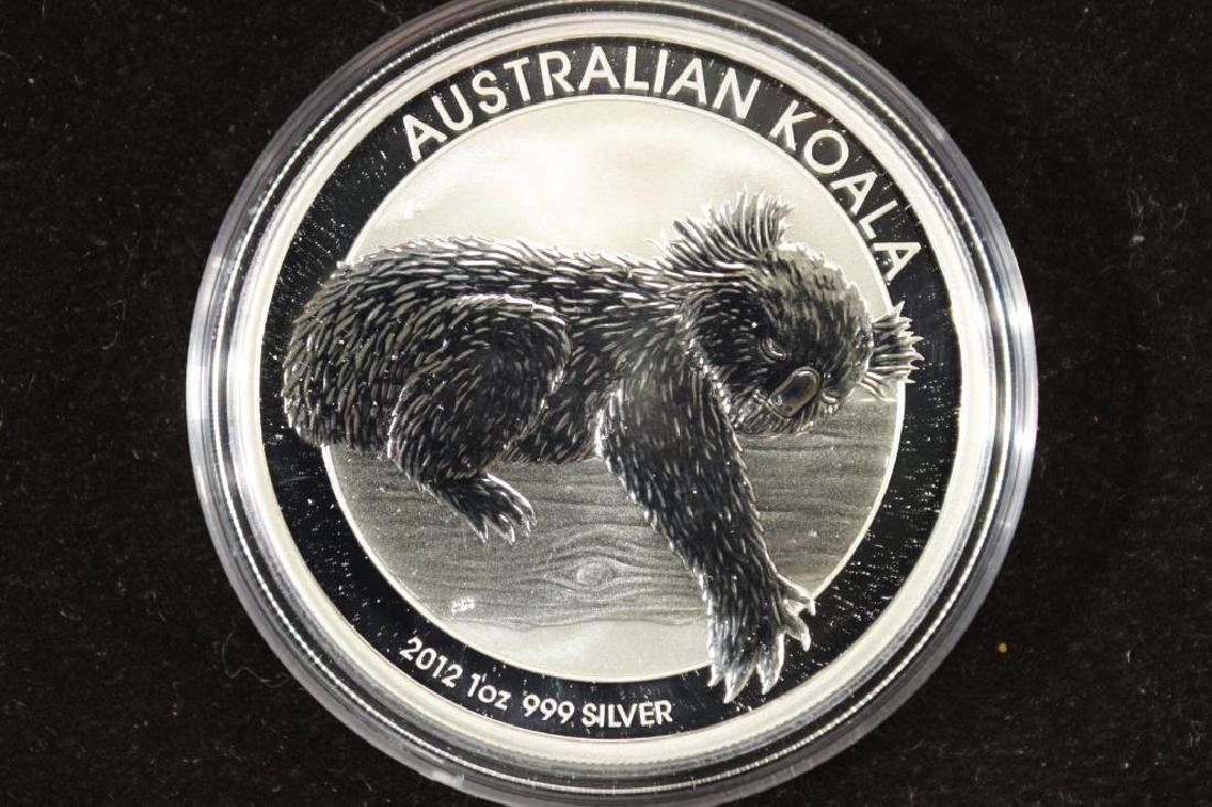 2012 AUSTRALIA 1 OZ. .999 SILVER PROOF KOALA $ (1 of 2)