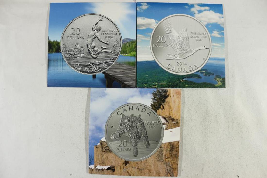 3-2014 CANADA $20 SILVER SPECIMEN COINS (1 of 3)