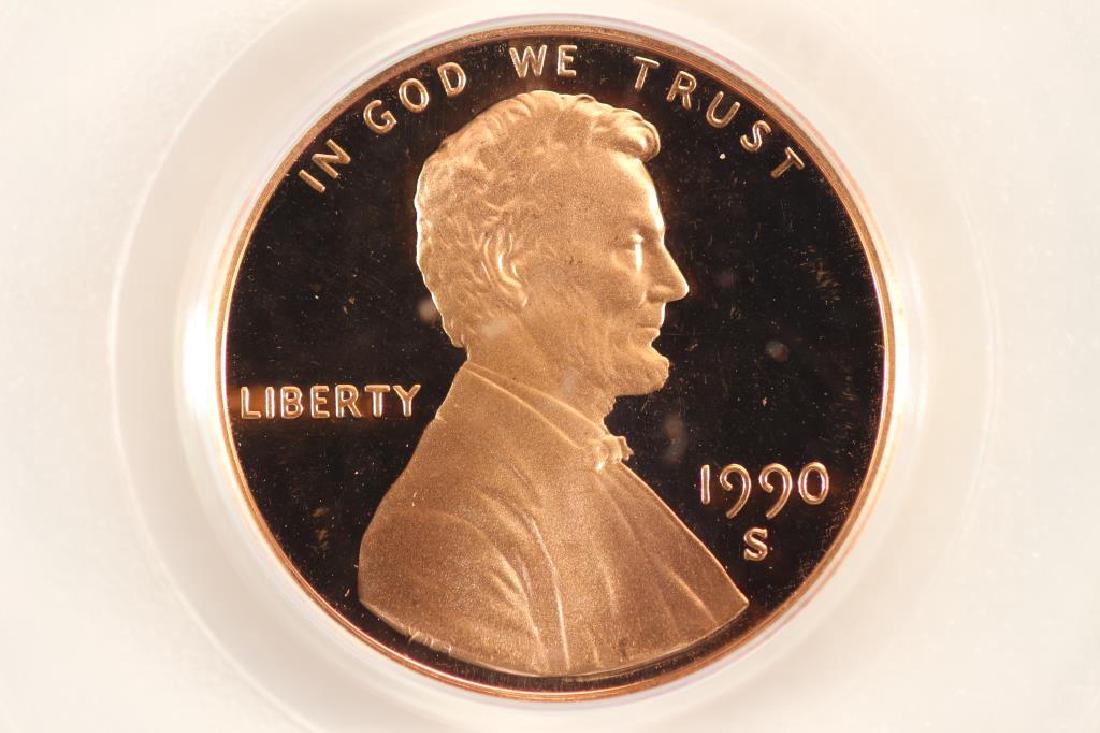 1990-S LINCOLN CENT PCGS PR69RD DCAM (1 of 3)