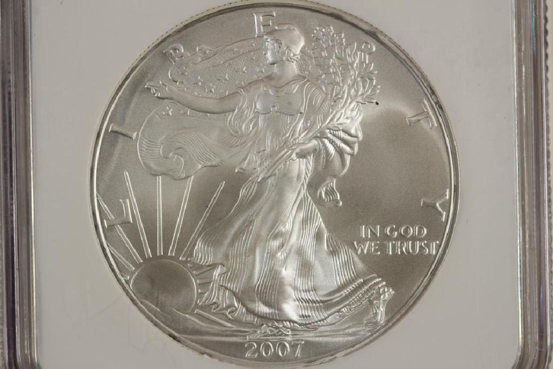 2007 AMERICAN SILVER EAGLE NGC MS69 (1 of 3)
