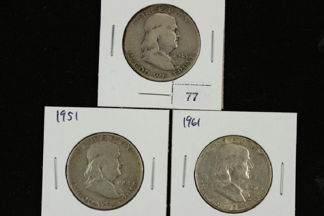 1948,51 & 61 FRANKLIN HALF DOLLARS (1 of 2)