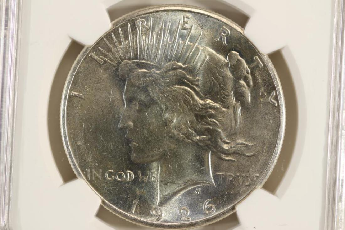 1926-S PEACE SILVER DOLLAR NGC UNC DETAILS (1 of 3)