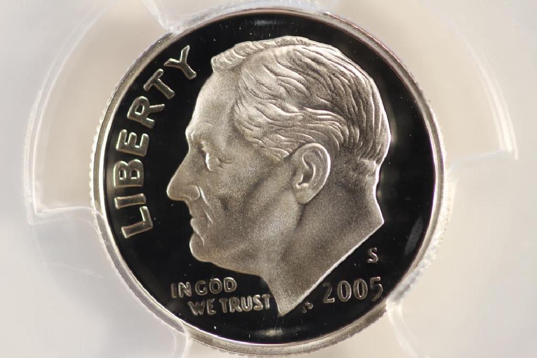 2005-S SILVER ROOSEVELT DIME PCGS PR70 DCAM (1 of 3)