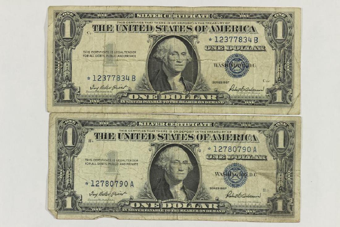 2-1957 $1 SILVER CERTIFICATE STAR NOTES (1 of 2)