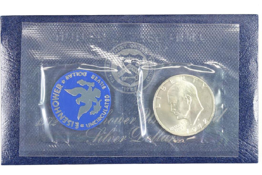 1972-S  IKE SILVER DOLLAR UNCIRCULATED (BLUE PACK) (1 of 2)