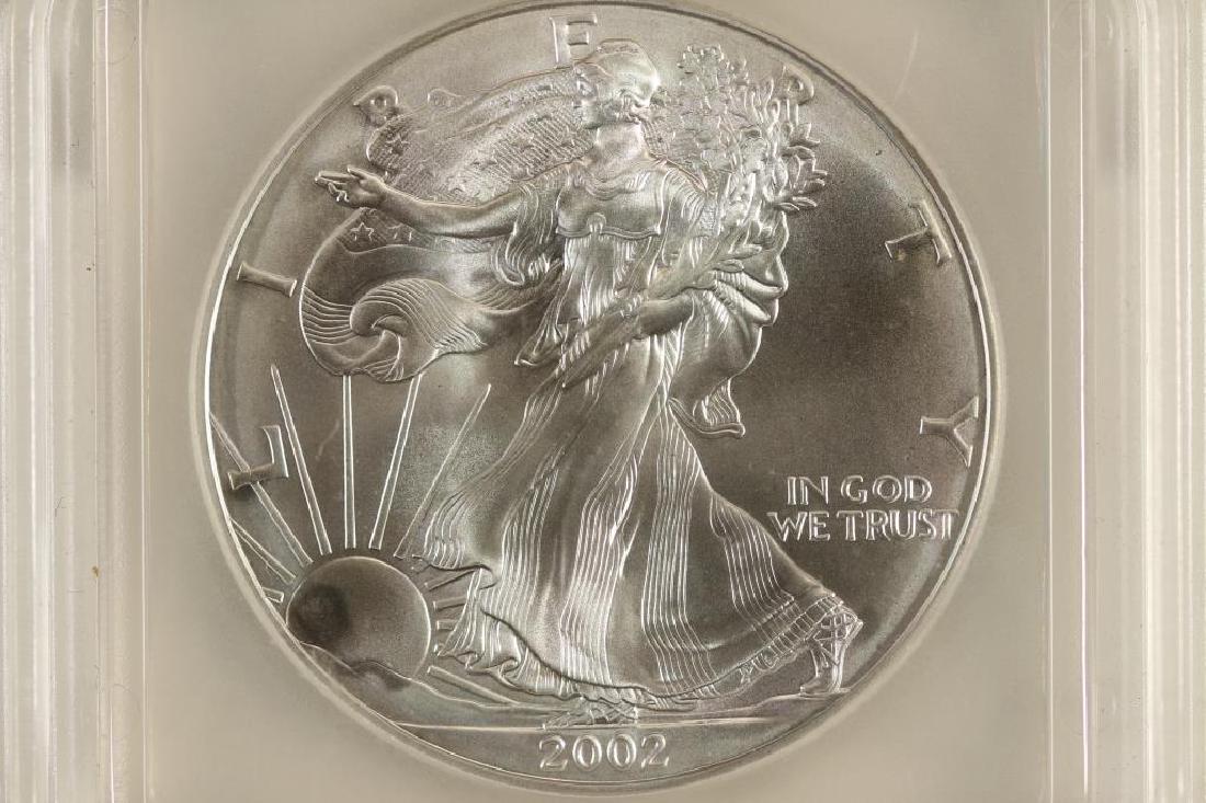 2002 AMERICAN SILVER EAGLE ICG MS67 (1 of 3)