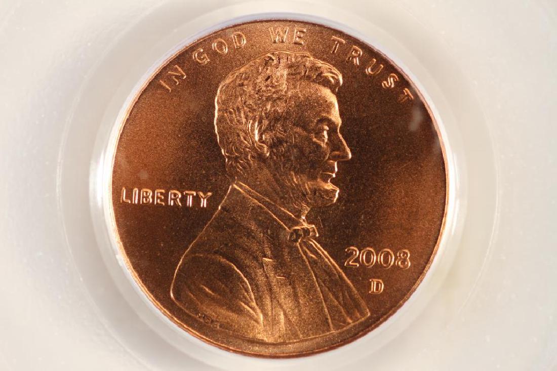 2008-D LINCOLN CENT PCGS MS68RD SATIN FINISH (1 of 3)