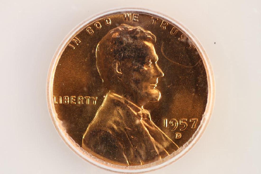 1957-D LINCOLN CENT ICG MS66RD (1 of 3)