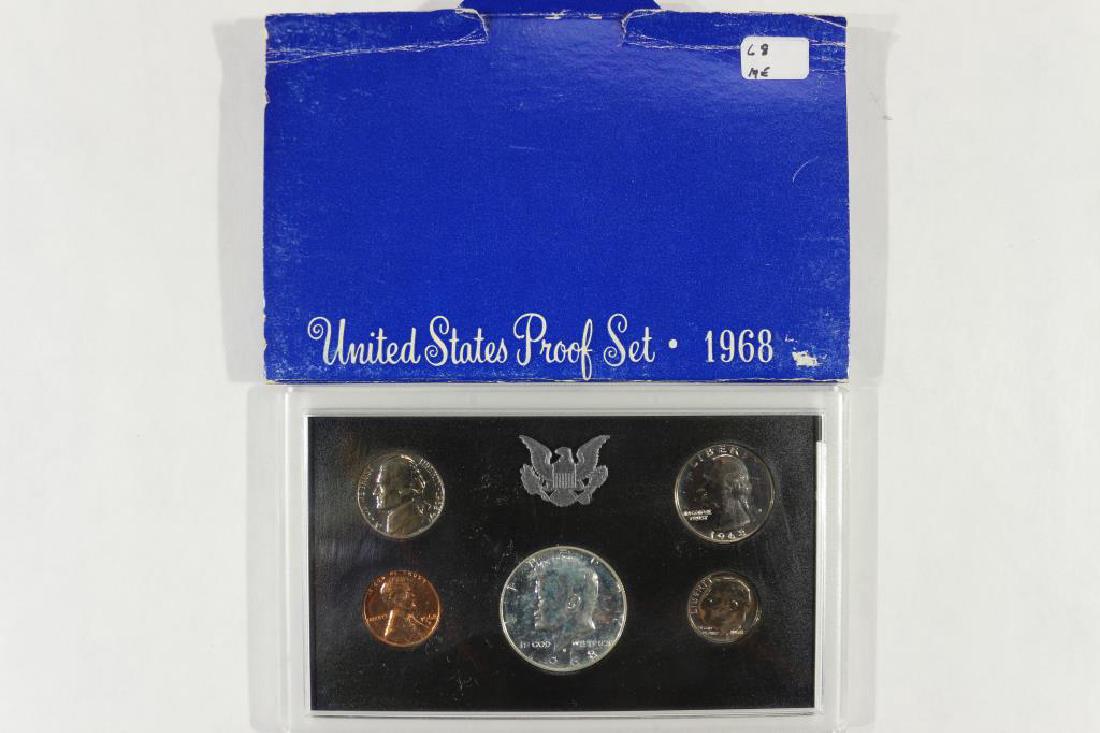 1968 US PROOF SET WITH BOX, 40% SILVER JFK HALF (1 of 2)