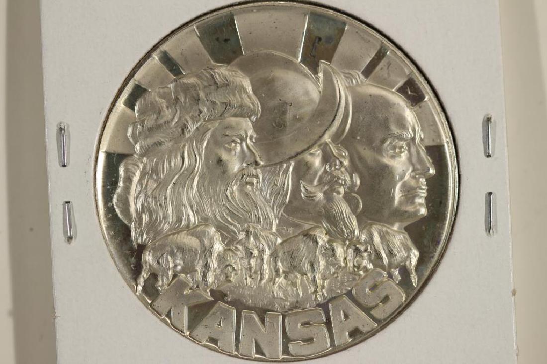 31 GRAM STERLING SILVER PROOF ROUND KANSAS (1 of 2)