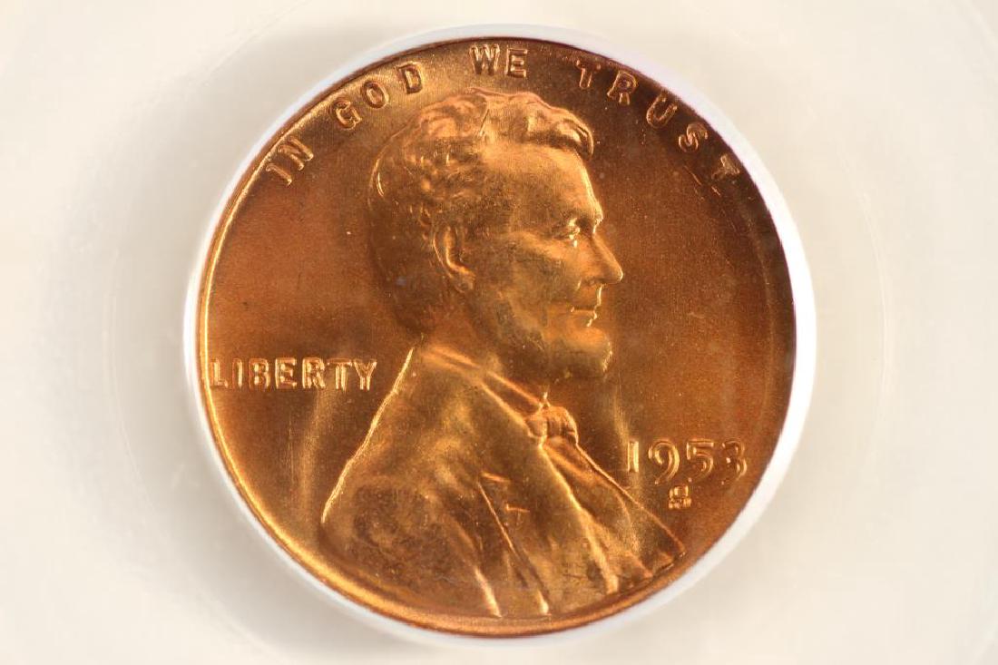 1953-S LINCOLN CENT PCGS MS66RD (1 of 3)