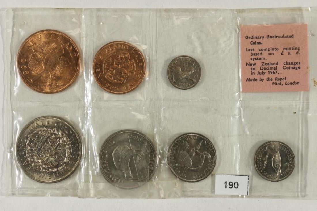 1965 NEW ZEALAND 7 COIN UNC SET (1 of 2)