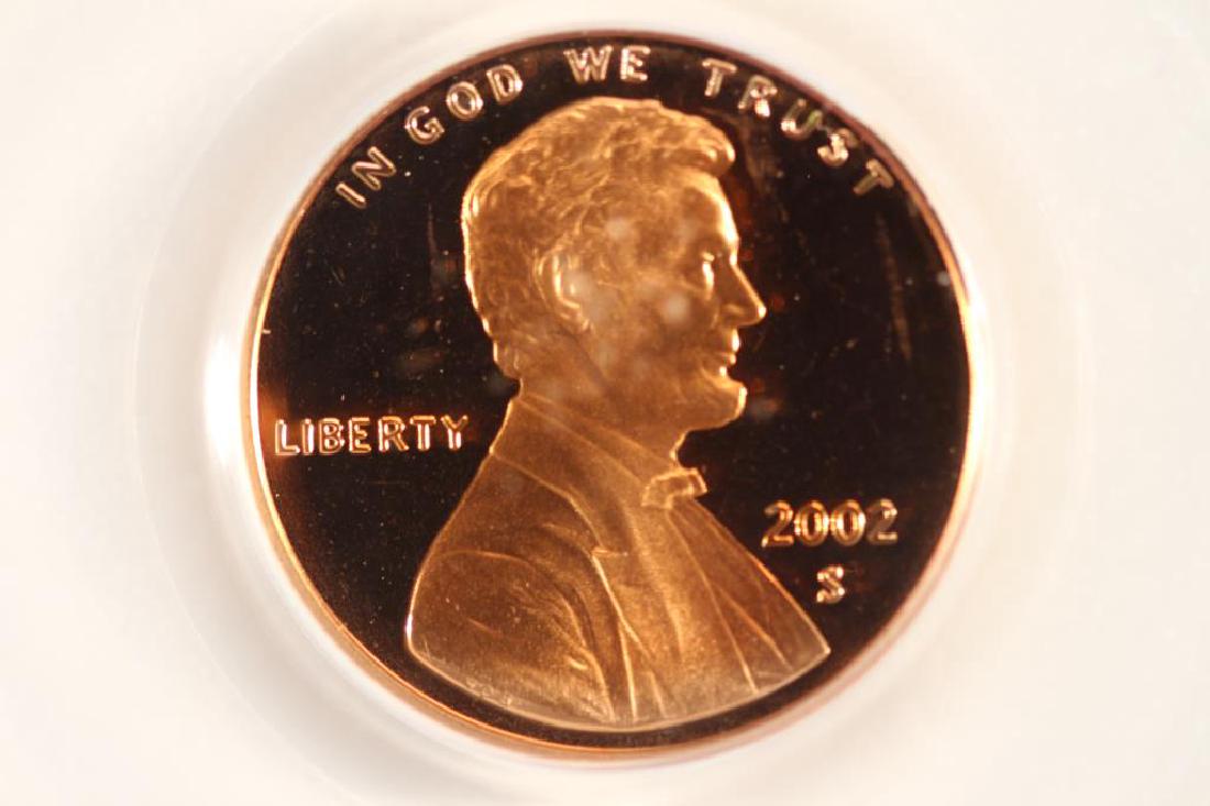 2002-S LINCOLN CENT PCGS PR69RD DCAM (1 of 3)