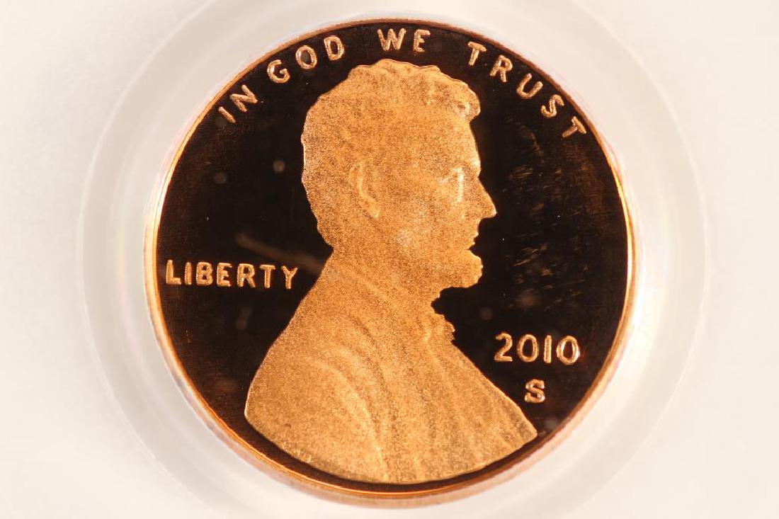 2010-S LINCOLN SHIELD CENT PCGS PR69RD DCAM (1 of 4)