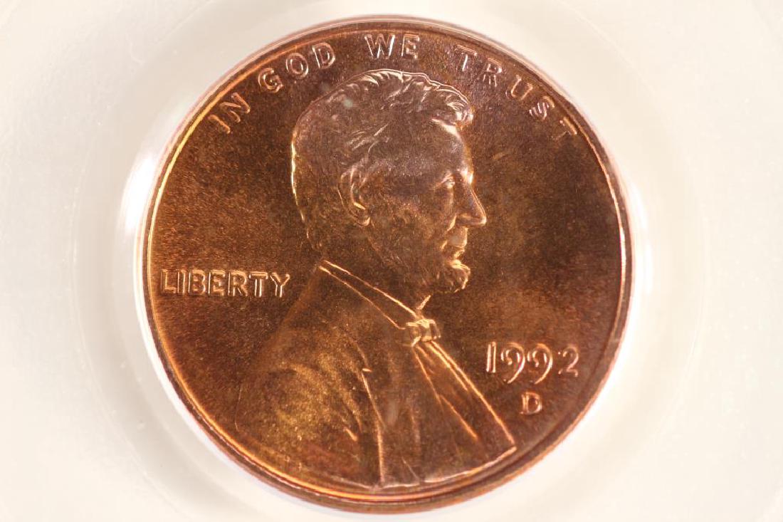 1992-D LINCOLN CENT PCGS MS67RD (1 of 3)