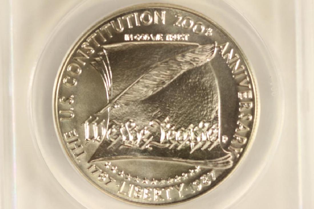 1987-P CONSTITUTION SILVER DOLLAR ANACS MS69 (1 of 3)