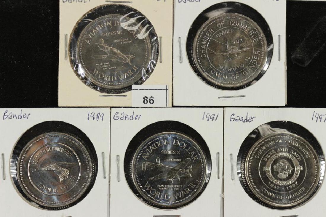 1987,88,89,91 & 97 CANADA GANDER TRADE DOLLARS: UNC