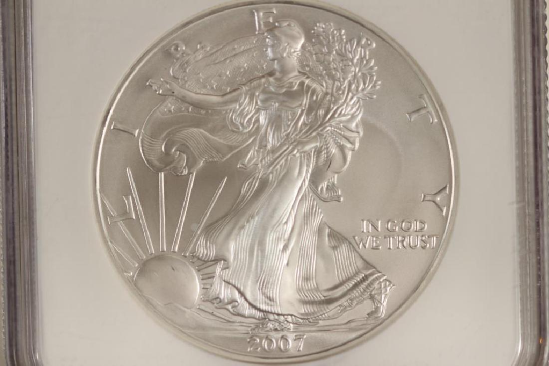 2007 AMERICAN SILVER EAGLE NGC MS69 (1 of 3)