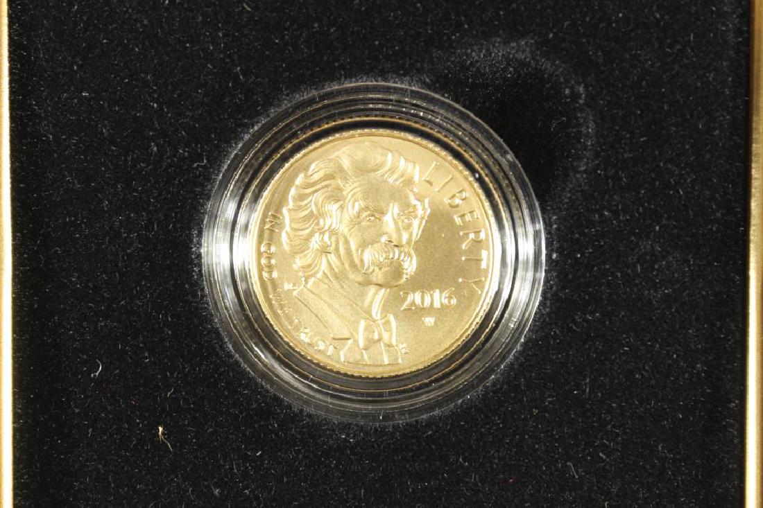 2016-W MARK TWAIN COMMEMORATIVE GOLD $5 COIN (1 of 3)