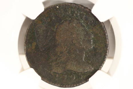 1795 LETTER EDGE US LARGE CENT S-75 NGC VERY GOOD: DETAILS, 2017 REDBOOK RETAIL IS $550.00