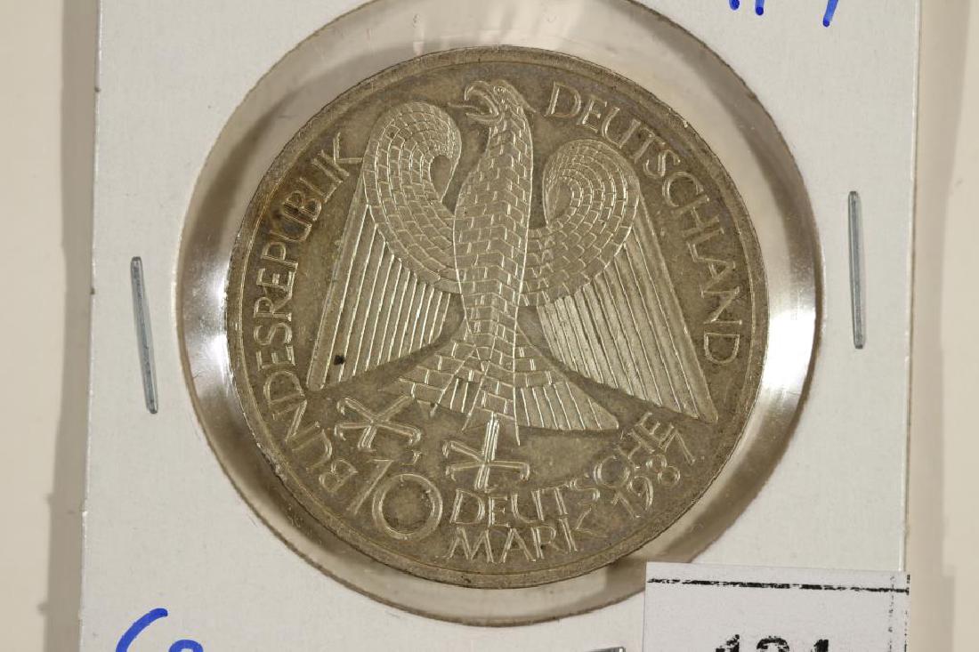 1987-J GERMAN SILVER 10 MARK .3114 OZ. ASW (1 of 2)
